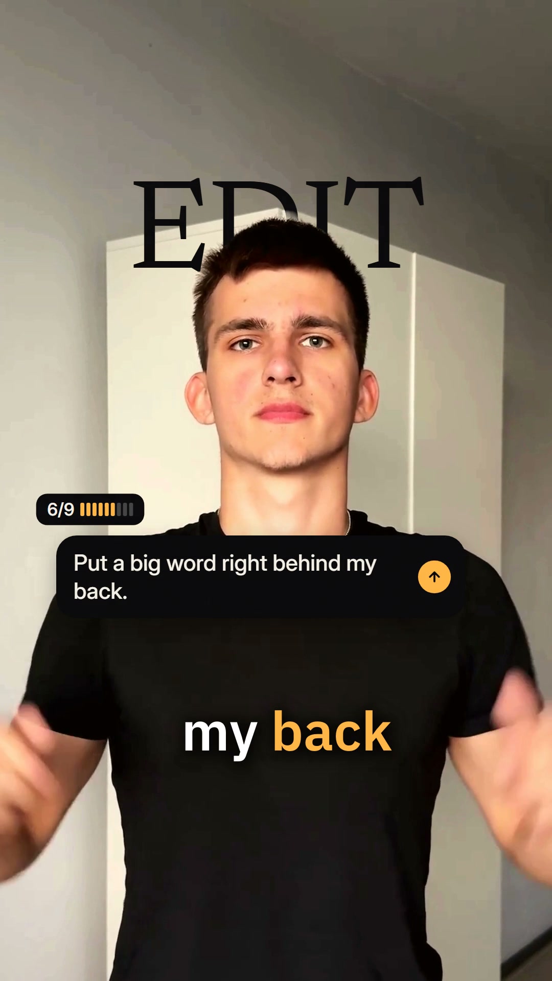 A frame with big word from Max